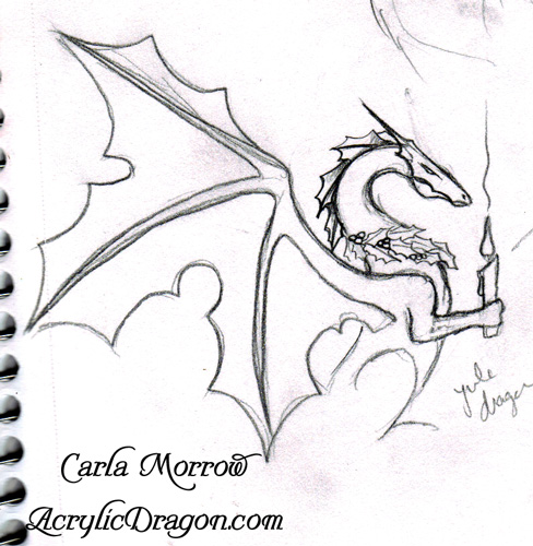 Yule Dragon by DragonLadyArt
